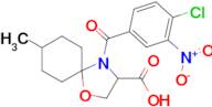 4-(4-chloro-3-nitrobenzoyl)-8-methyl-1-oxa-4-azaspiro[4.5]decane-3-carboxylic acid