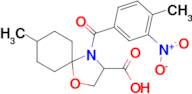 8-methyl-4-(4-methyl-3-nitrobenzoyl)-1-oxa-4-azaspiro[4.5]decane-3-carboxylic acid