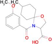 4-(3-methoxybenzoyl)-8-methyl-1-oxa-4-azaspiro[4.5]decane-3-carboxylic acid