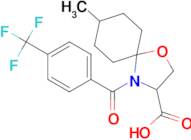 8-methyl-4-[4-(trifluoromethyl)benzoyl]-1-oxa-4-azaspiro[4.5]decane-3-carboxylic acid