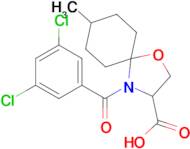 4-(3,5-dichlorobenzoyl)-8-methyl-1-oxa-4-azaspiro[4.5]decane-3-carboxylic acid