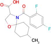 4-(2,4-difluorobenzoyl)-8-methyl-1-oxa-4-azaspiro[4.5]decane-3-carboxylic acid