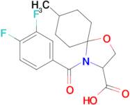 4-(3,4-difluorobenzoyl)-8-methyl-1-oxa-4-azaspiro[4.5]decane-3-carboxylic acid