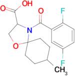 4-(2,5-difluorobenzoyl)-8-methyl-1-oxa-4-azaspiro[4.5]decane-3-carboxylic acid