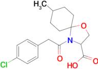 4-[2-(4-chlorophenyl)acetyl]-8-methyl-1-oxa-4-azaspiro[4.5]decane-3-carboxylic acid