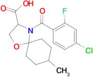 4-(4-chloro-2-fluorobenzoyl)-8-methyl-1-oxa-4-azaspiro[4.5]decane-3-carboxylic acid