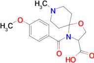 4-(4-methoxybenzoyl)-8-methyl-1-oxa-4,8-diazaspiro[4.5]decane-3-carboxylic acid