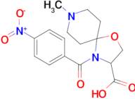 8-methyl-4-(4-nitrobenzoyl)-1-oxa-4,8-diazaspiro[4.5]decane-3-carboxylic acid