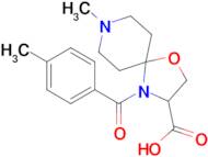 8-methyl-4-(4-methylbenzoyl)-1-oxa-4,8-diazaspiro[4.5]decane-3-carboxylic acid