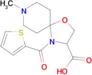 8-methyl-4-(thiophene-2-carbonyl)-1-oxa-4,8-diazaspiro[4.5]decane-3-carboxylic acid