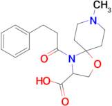 8-methyl-4-(3-phenylpropanoyl)-1-oxa-4,8-diazaspiro[4.5]decane-3-carboxylic acid