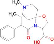 8-methyl-4-(2-phenylbutanoyl)-1-oxa-4,8-diazaspiro[4.5]decane-3-carboxylic acid