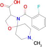 4-(2-Fluorobenzoyl)-8-methyl-1-oxa-4,8-diazaspiro[4.5]decane-3-carboxylic acid