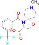 8-methyl-4-[3-(trifluoromethyl)benzoyl]-1-oxa-4,8-diazaspiro[4.5]decane-3-carboxylic acid