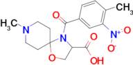 8-methyl-4-(4-methyl-3-nitrobenzoyl)-1-oxa-4,8-diazaspiro[4.5]decane-3-carboxylic acid