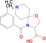 8-methyl-4-(3-methylbenzoyl)-1-oxa-4,8-diazaspiro[4.5]decane-3-carboxylic acid