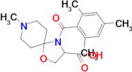 8-methyl-4-(2,4,6-trimethylbenzoyl)-1-oxa-4,8-diazaspiro[4.5]decane-3-carboxylic acid