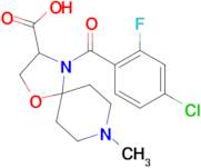 4-(4-chloro-2-fluorobenzoyl)-8-methyl-1-oxa-4,8-diazaspiro[4.5]decane-3-carboxylic acid