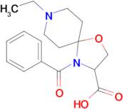 4-benzoyl-8-ethyl-1-oxa-4,8-diazaspiro[4.5]decane-3-carboxylic acid