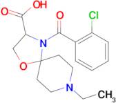 4-(2-chlorobenzoyl)-8-ethyl-1-oxa-4,8-diazaspiro[4.5]decane-3-carboxylic acid