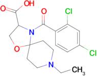 4-(2,4-dichlorobenzoyl)-8-ethyl-1-oxa-4,8-diazaspiro[4.5]decane-3-carboxylic acid