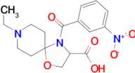 8-ethyl-4-(3-nitrobenzoyl)-1-oxa-4,8-diazaspiro[4.5]decane-3-carboxylic acid