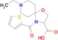 8-ethyl-4-(thiophene-2-carbonyl)-1-oxa-4,8-diazaspiro[4.5]decane-3-carboxylic acid