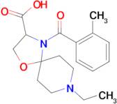 8-ethyl-4-(2-methylbenzoyl)-1-oxa-4,8-diazaspiro[4.5]decane-3-carboxylic acid