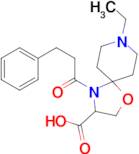 8-ethyl-4-(3-phenylpropanoyl)-1-oxa-4,8-diazaspiro[4.5]decane-3-carboxylic acid