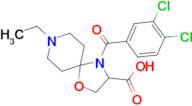 4-(3,4-dichlorobenzoyl)-8-ethyl-1-oxa-4,8-diazaspiro[4.5]decane-3-carboxylic acid