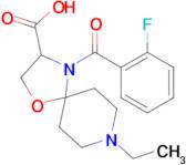 8-Ethyl-4-(2-fluorobenzoyl)-1-oxa-4,8-diazaspiro[4.5]decane-3-carboxylic acid