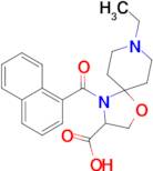 8-ethyl-4-(naphthalene-1-carbonyl)-1-oxa-4,8-diazaspiro[4.5]decane-3-carboxylic acid