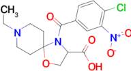 4-(4-chloro-3-nitrobenzoyl)-8-ethyl-1-oxa-4,8-diazaspiro[4.5]decane-3-carboxylic acid