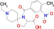 8-ethyl-4-(4-methyl-3-nitrobenzoyl)-1-oxa-4,8-diazaspiro[4.5]decane-3-carboxylic acid