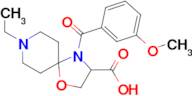 8-ethyl-4-(3-methoxybenzoyl)-1-oxa-4,8-diazaspiro[4.5]decane-3-carboxylic acid