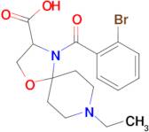 4-(2-bromobenzoyl)-8-ethyl-1-oxa-4,8-diazaspiro[4.5]decane-3-carboxylic acid