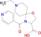 8-ethyl-4-(pyridine-4-carbonyl)-1-oxa-4,8-diazaspiro[4.5]decane-3-carboxylic acid