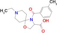 8-ethyl-4-(3-methylbenzoyl)-1-oxa-4,8-diazaspiro[4.5]decane-3-carboxylic acid