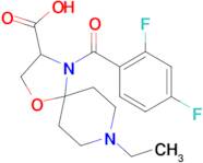 4-(2,4-difluorobenzoyl)-8-ethyl-1-oxa-4,8-diazaspiro[4.5]decane-3-carboxylic acid