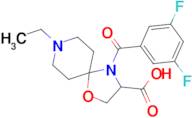 4-(3,5-difluorobenzoyl)-8-ethyl-1-oxa-4,8-diazaspiro[4.5]decane-3-carboxylic acid