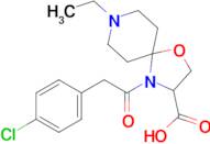 4-[2-(4-chlorophenyl)acetyl]-8-ethyl-1-oxa-4,8-diazaspiro[4.5]decane-3-carboxylic acid