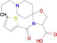 8-propyl-4-(thiophene-2-carbonyl)-1-oxa-4,8-diazaspiro[4.5]decane-3-carboxylic acid