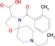 4-(2-methylbenzoyl)-8-propyl-1-oxa-4,8-diazaspiro[4.5]decane-3-carboxylic acid