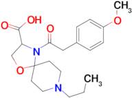 4-[2-(4-methoxyphenyl)acetyl]-8-propyl-1-oxa-4,8-diazaspiro[4.5]decane-3-carboxylic acid