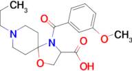 4-(3-methoxybenzoyl)-8-propyl-1-oxa-4,8-diazaspiro[4.5]decane-3-carboxylic acid