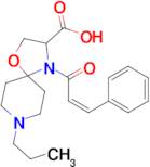 4-[(2Z)-3-phenylprop-2-enoyl]-8-propyl-1-oxa-4,8-diazaspiro[4.5]decane-3-carboxylic acid