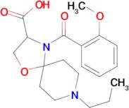 4-(2-methoxybenzoyl)-8-propyl-1-oxa-4,8-diazaspiro[4.5]decane-3-carboxylic acid