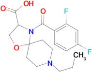 4-(2,4-difluorobenzoyl)-8-propyl-1-oxa-4,8-diazaspiro[4.5]decane-3-carboxylic acid