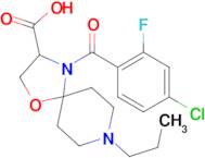 4-(4-chloro-2-fluorobenzoyl)-8-propyl-1-oxa-4,8-diazaspiro[4.5]decane-3-carboxylic acid