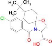 8-tert-butyl-4-(4-chlorobenzoyl)-1-oxa-4-azaspiro[4.5]decane-3-carboxylic acid